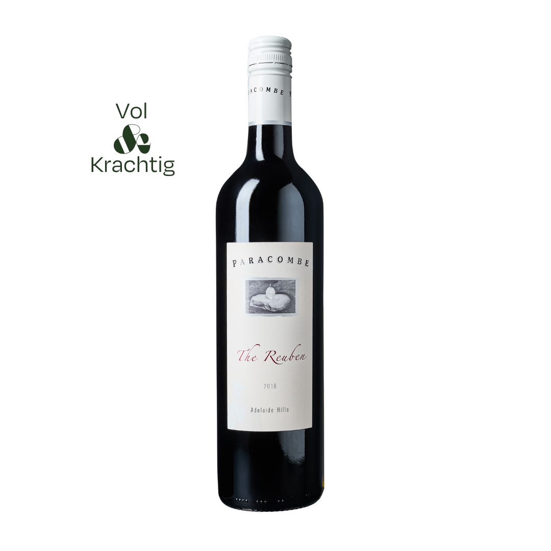 Fles Paracombe The Reuben – elegante Australische rode blend uit Adelaide Hills met donker fruit en kruidige aroma’s.