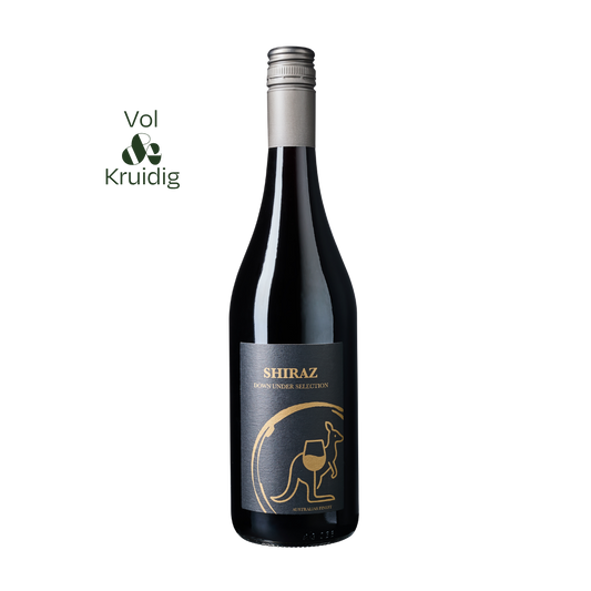Fles Down Under Selection Shiraz – volle Australische rode wijn met donker fruit, kruiden en zachte tannines