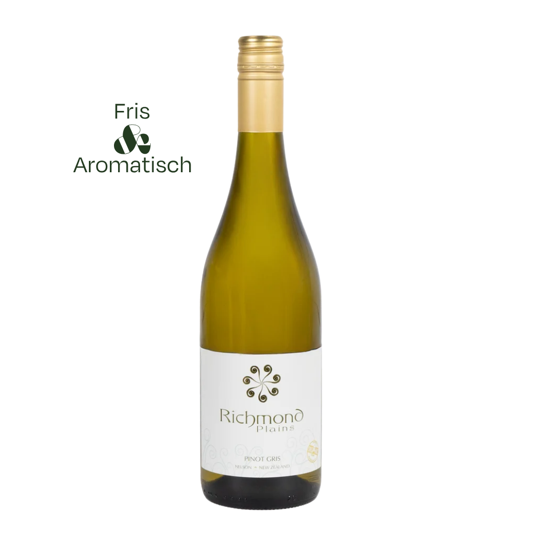 Richmond Plains Pinot Gris biologische witte wijn uit Nelson, Nieuw-Zeeland